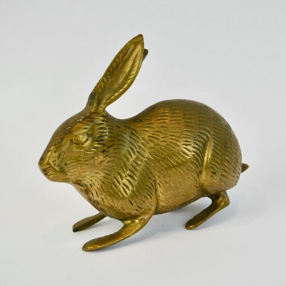 Brass Rabbit Bunny Vintage 5" - Picture 1 of 7